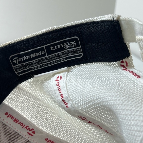 Classic TaylorMade Red and White One Size Golf Performance Hat Cap PGA EUC - Picture 6 of 6